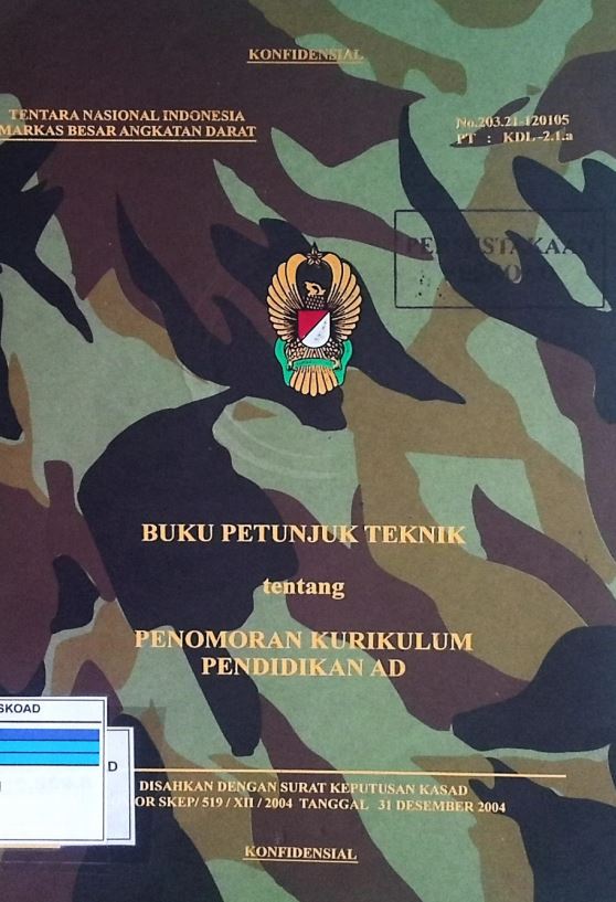Buku Petunjuk Teknik Penomoran Kurikulum Pendidikan Ad